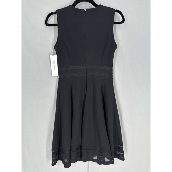 Calvin Klein Dress Womens 2P Black Mini Party Office Classic Preppy Stretch Zip - Picture 3 of 10